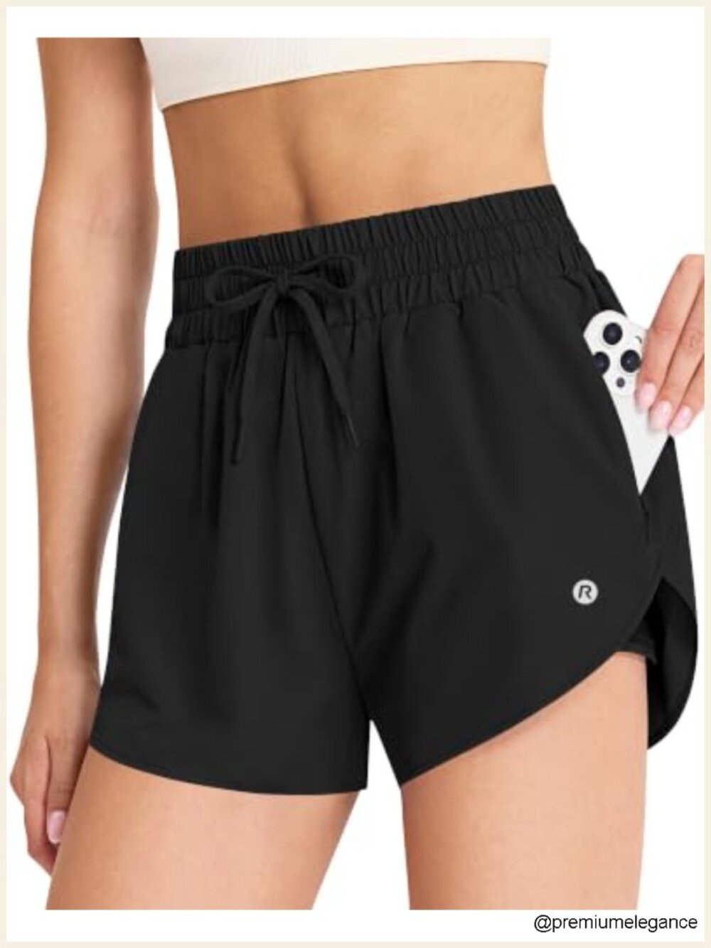 Women's High Waisted Athletic Shorts with 2-in-1 Liner and Pockets